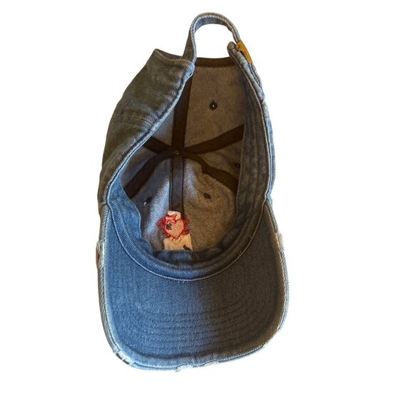 KBETHOS Distressed Denim Cap With Heart M N Embroidery Adjustable - Picture 4 of 6